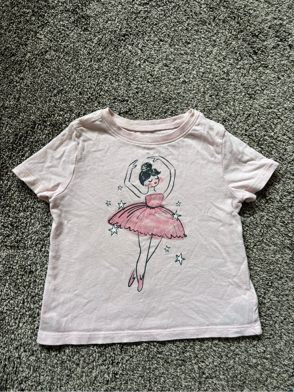 Old Navy Light Pink Ballerina Graphic Short Sleeve Tee